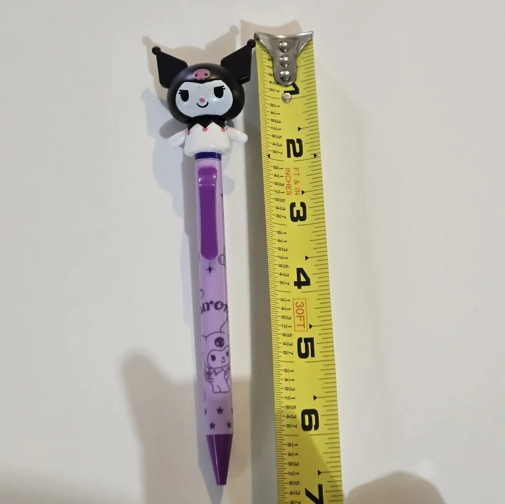Cute Waving Kuromi Pen and Notepad Set